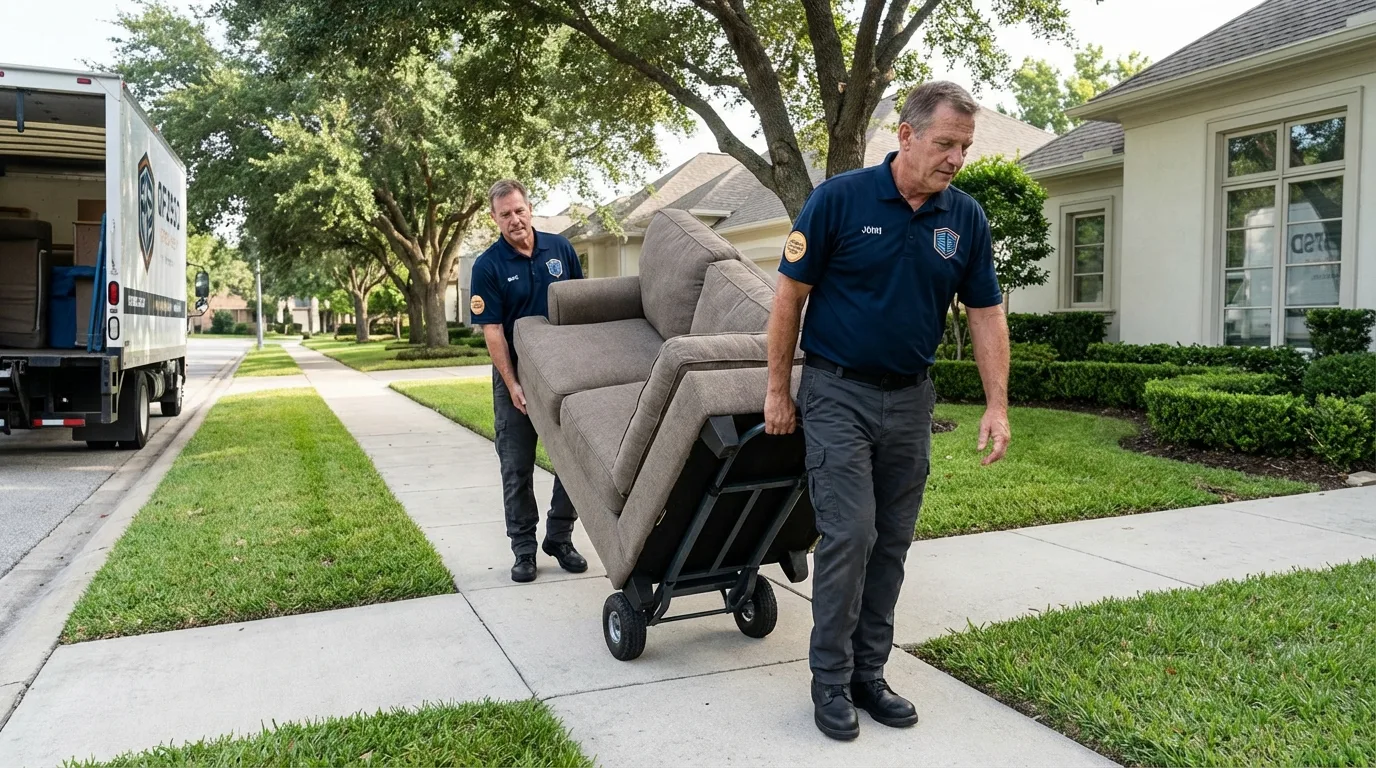 Local residential moving crew loading furniture in Airway Heights, WA